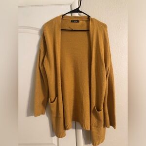 Mustard colored cardigan